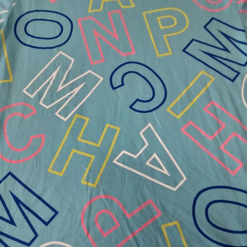 Champion blue colorful T-shirt size M - Picture 3 of 13
